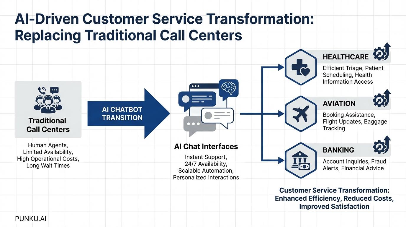 La transformación de IA en la comunicación corporativa: Implementación de chatbots en servicio al cliente, salud y aviación