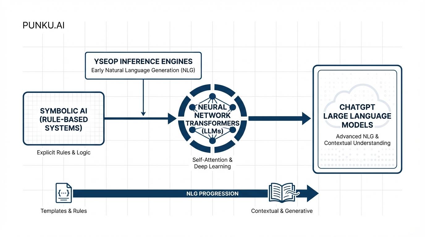 Von Inferenz-Engines zu Large Language Models: Die Evolution der natürlichen Sprachgenerierung