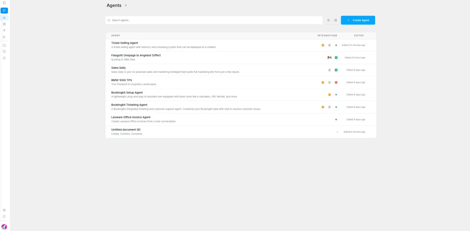 PUNKU.AI agents dashboard